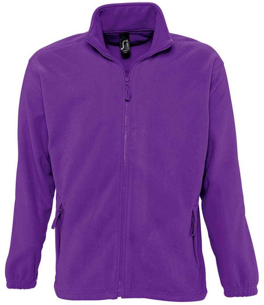 SOL'S North Fleece Jacket in Dark Purple, front view