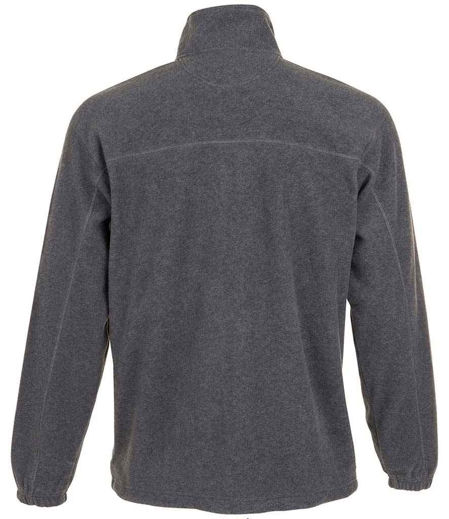 SOL'S North Fleece Jacket in Grey Marl, back view