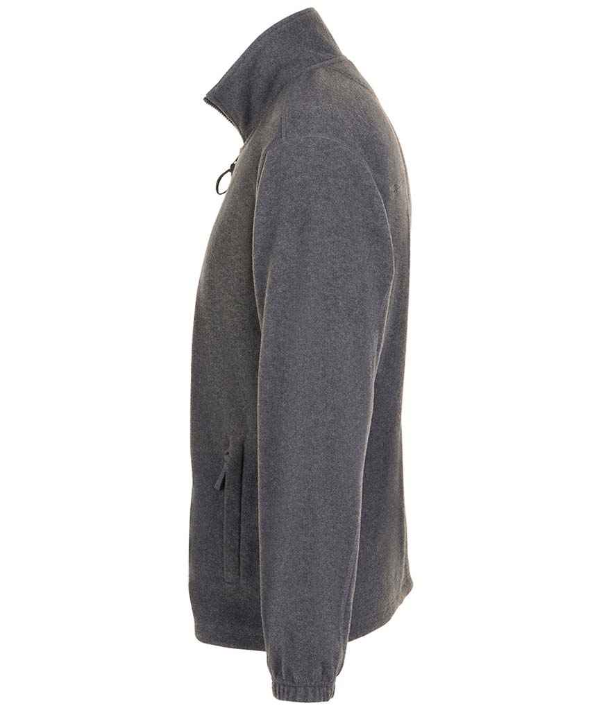 SOL'S North Fleece Jacket in Grey Marl, side view