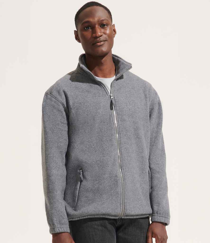 SOL'S North Fleece Jacket in Grey Marl