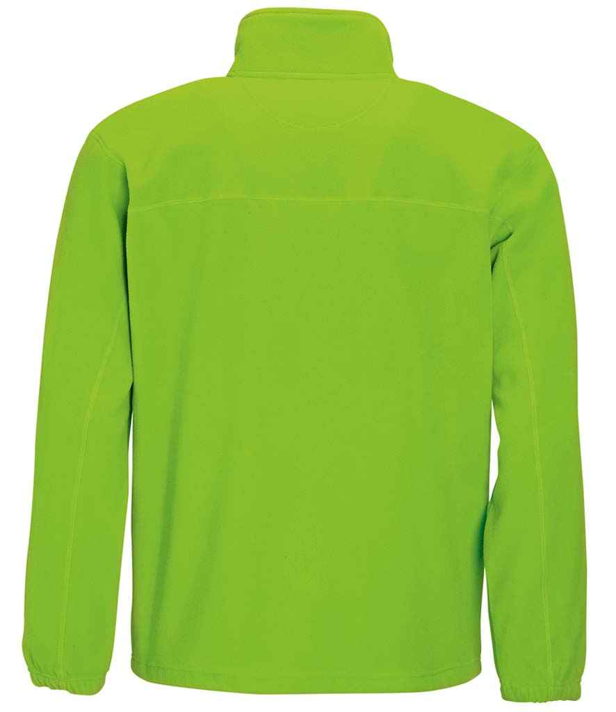 SOL'S North Fleece Jacket in Lime Green, back view