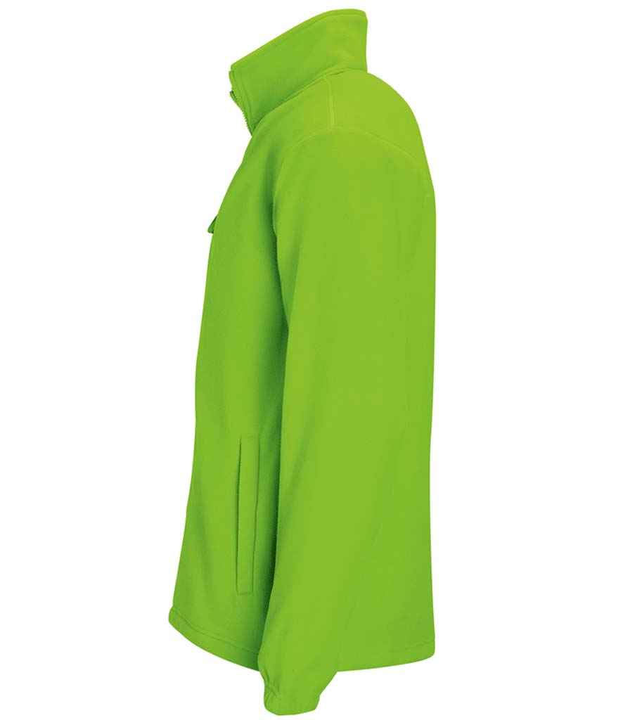 SOL'S North Fleece Jacket in Lime Green, side view