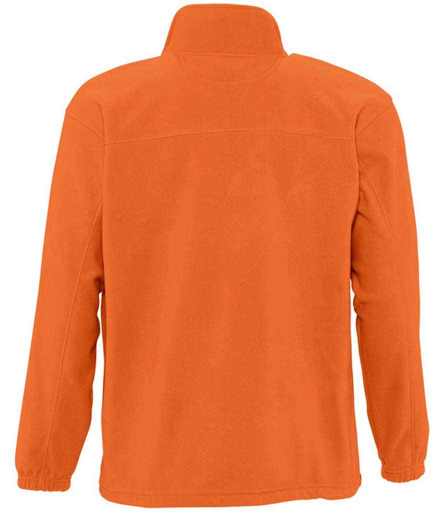 SOL'S North Fleece Jacket in Orange, back view