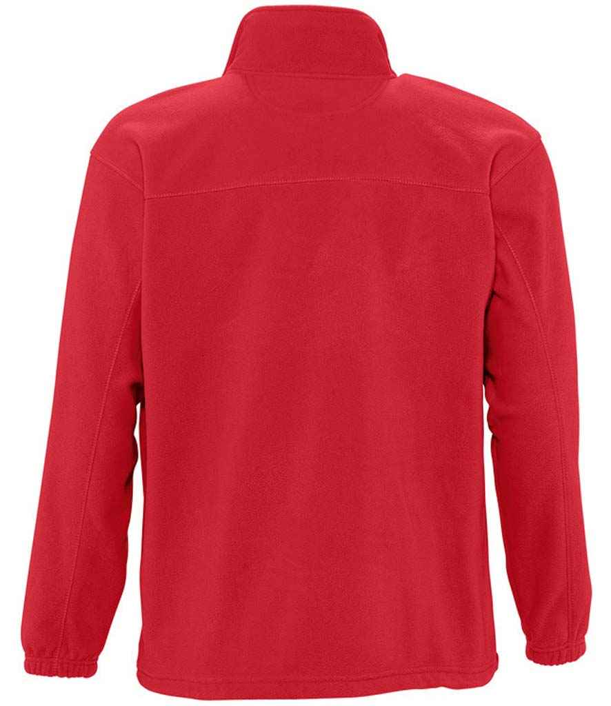 SOL'S North Fleece Jacket in Red, back view