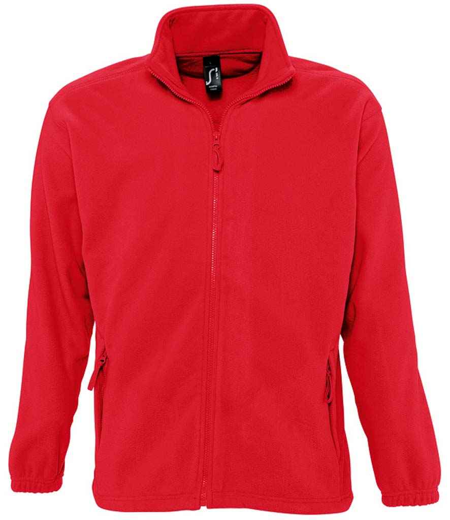 SOL'S North Fleece Jacket in Red, front view