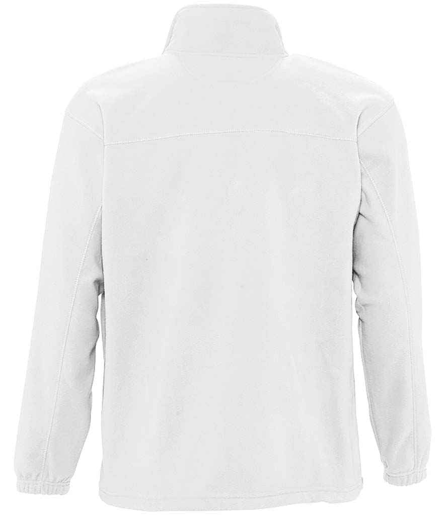 SOL'S North Fleece Jacket in White, back view