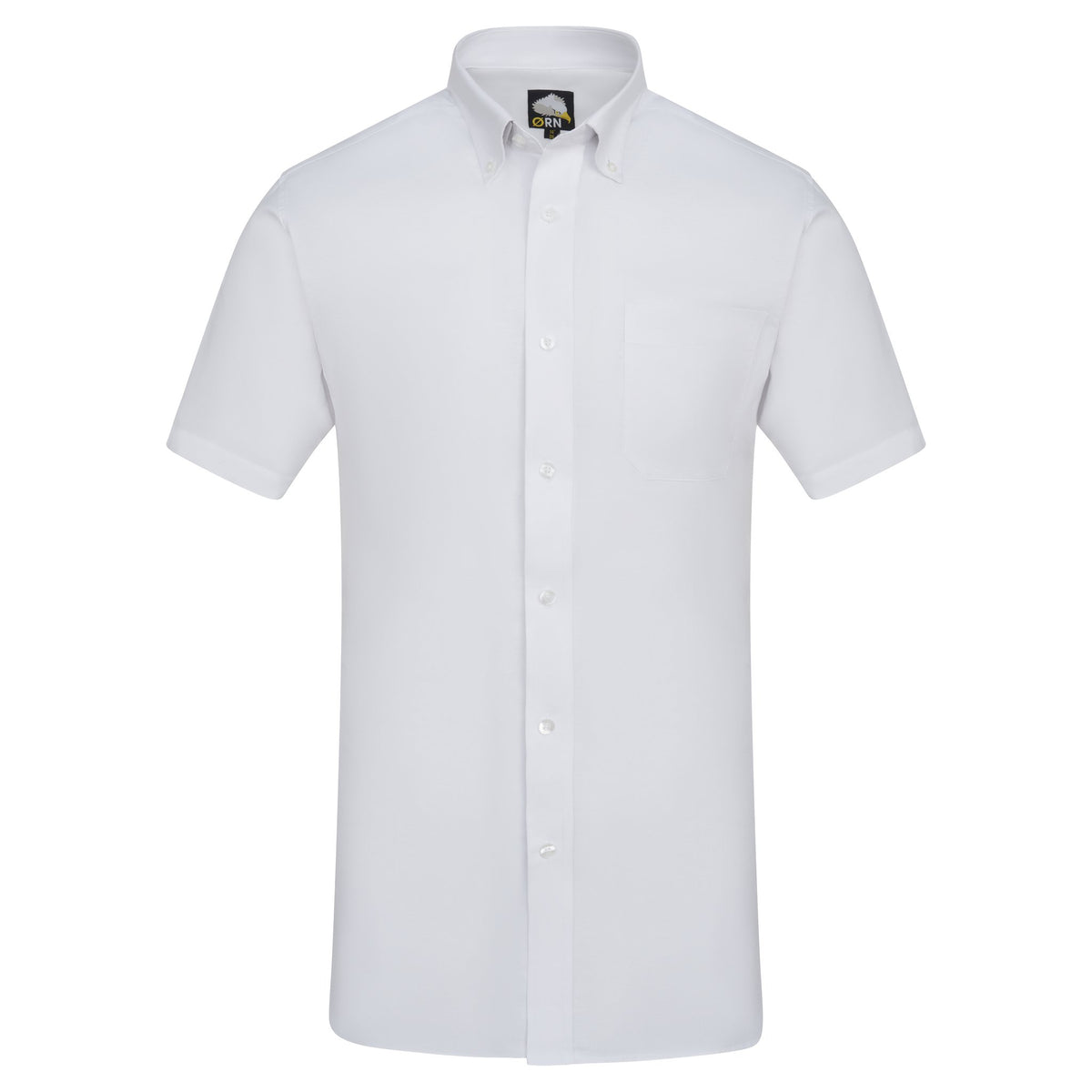 ØRN The Classic Oxford S/S Shirt – White – front