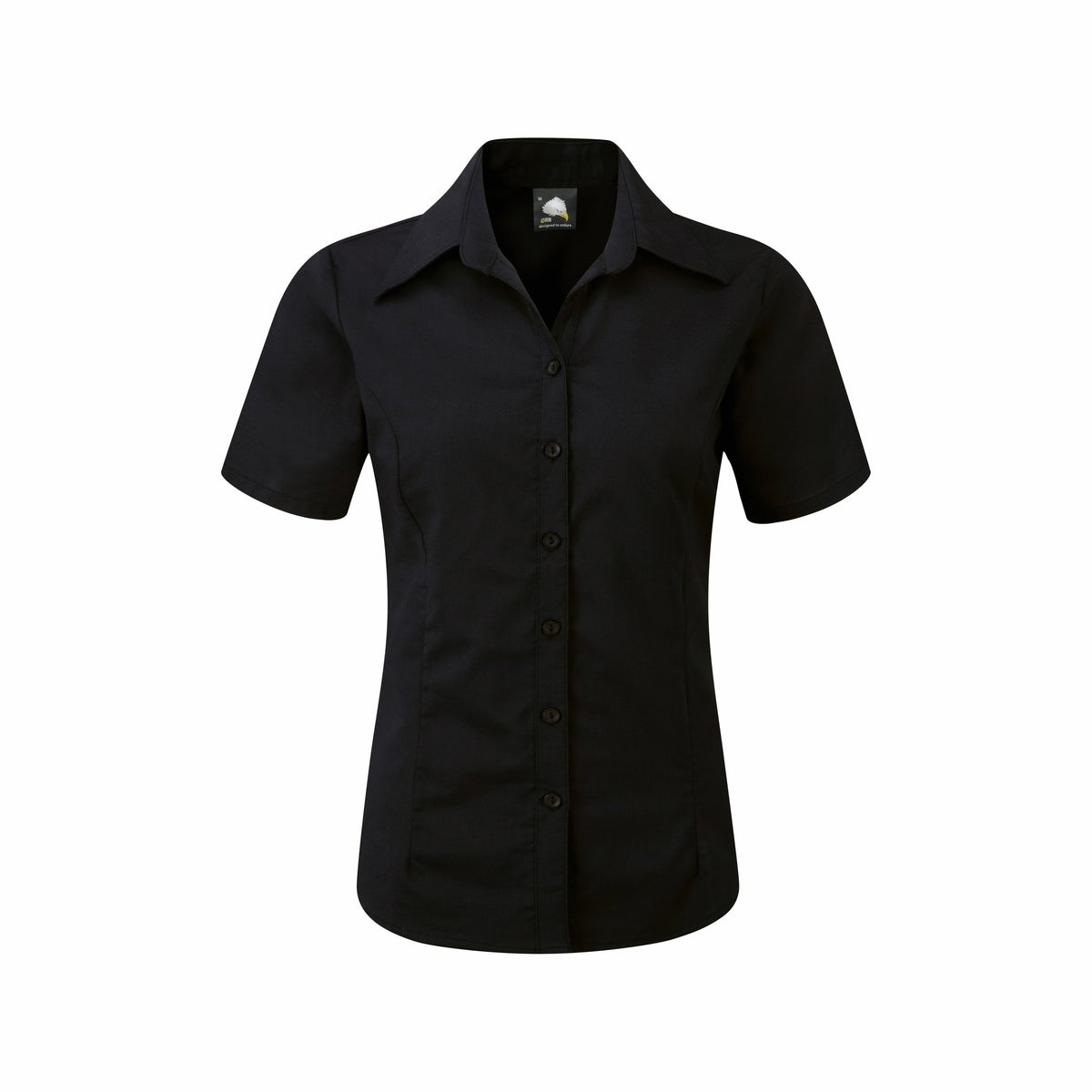 ØRN The Classic Ladies Oxford S/S Blouse – Black – front