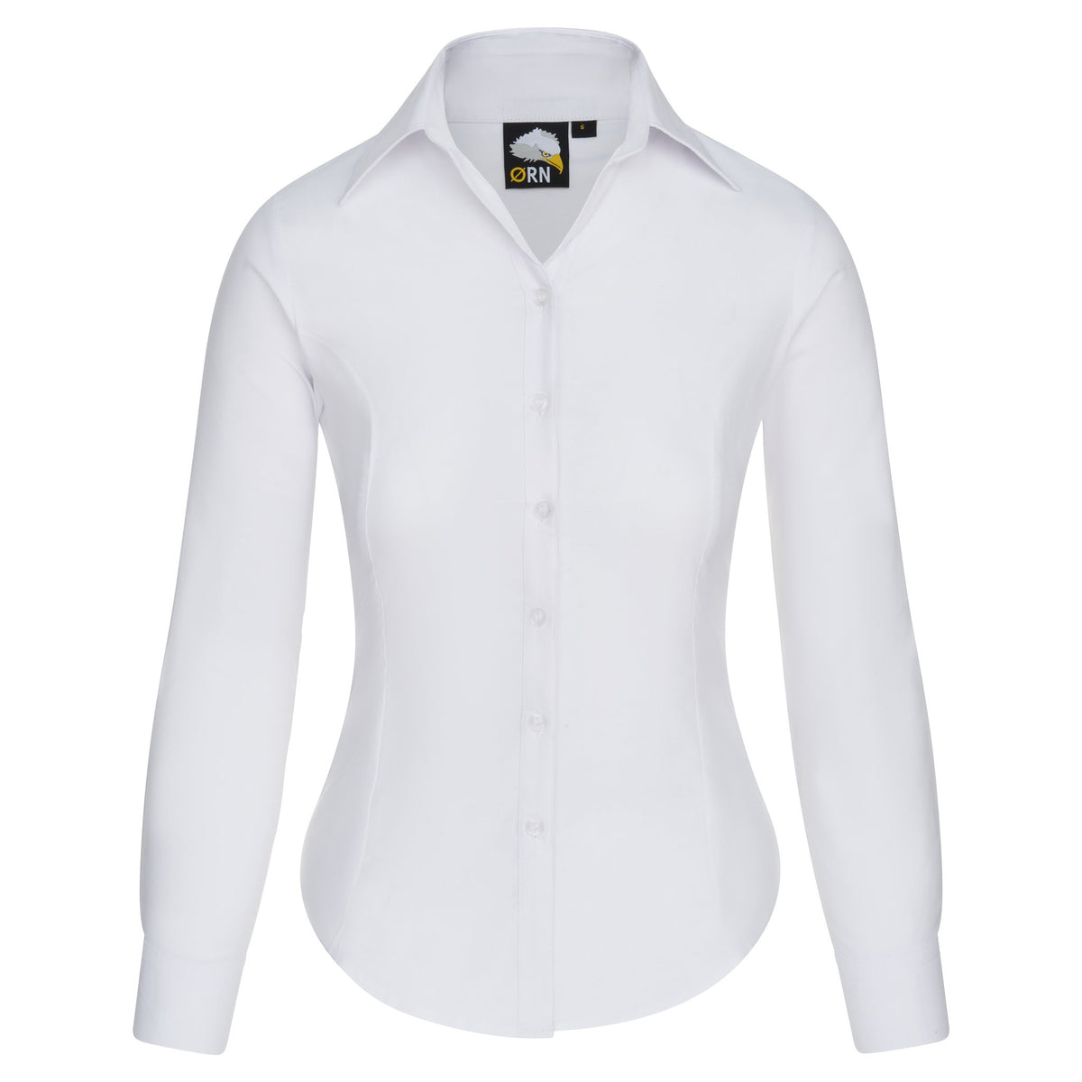 ØRN The Classic Ladies Oxford L/S Blouse – White – front