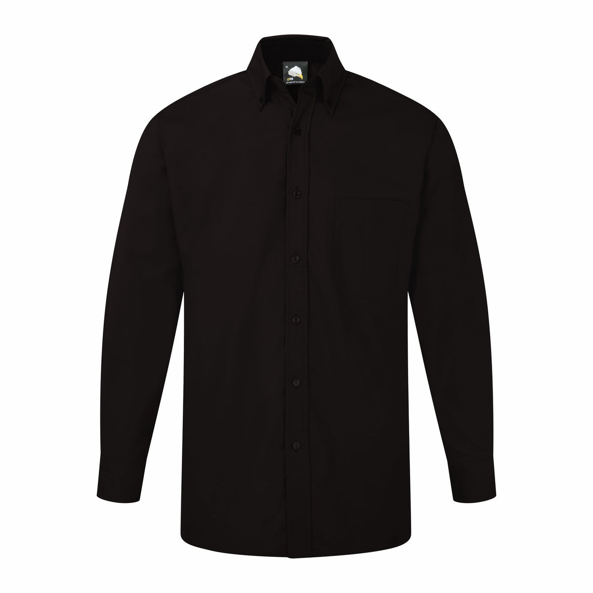 ØRN The Premium Oxford L/S Shirt – Black – front