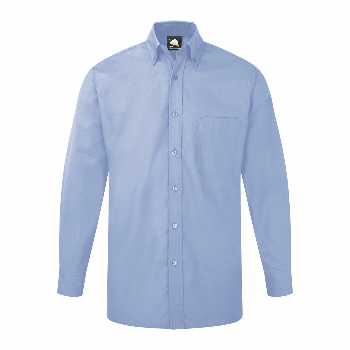 ØRN The Premium Oxford L/S Shirt – Sky – front