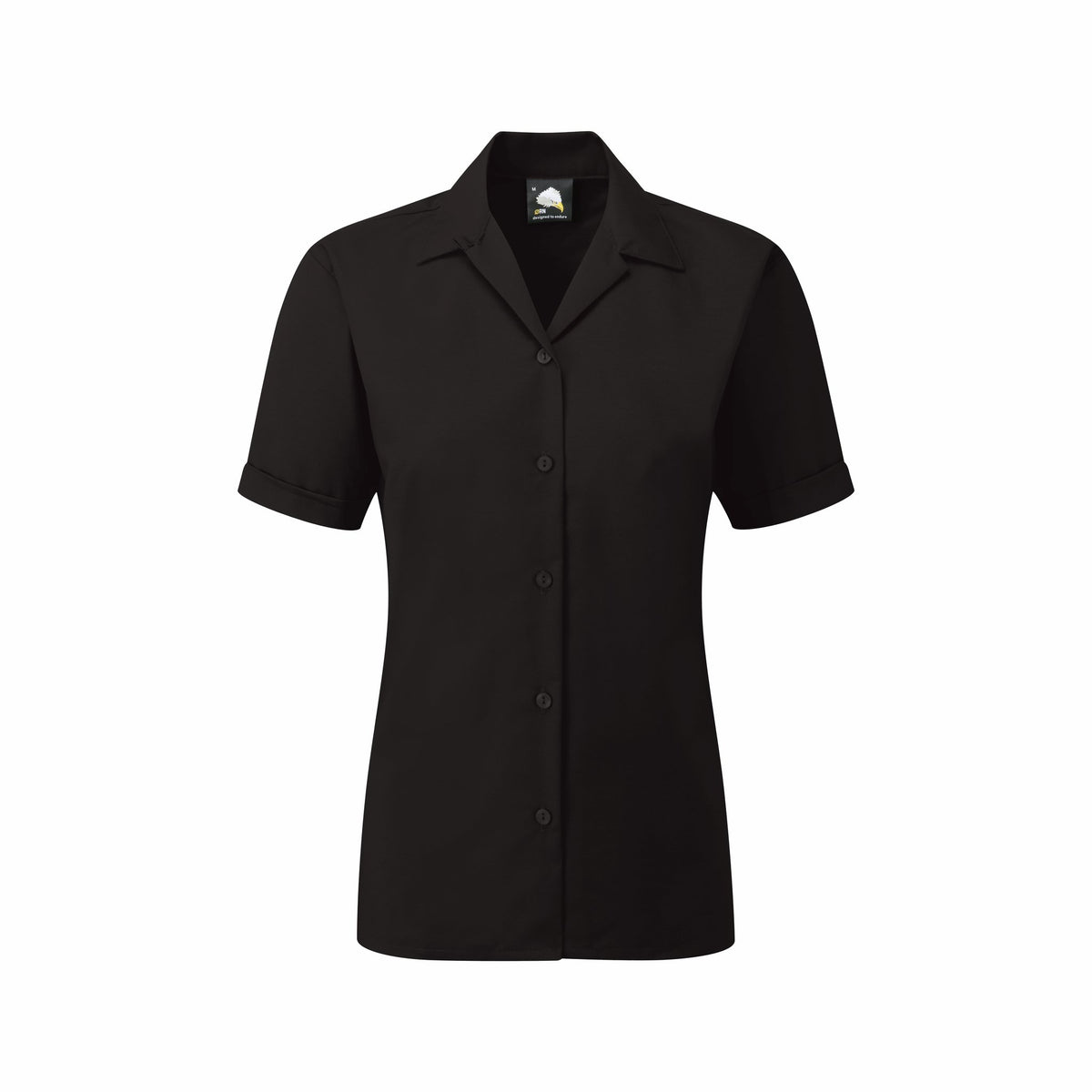 ØRN The Premium Oxford S/S Blouse – Black – front