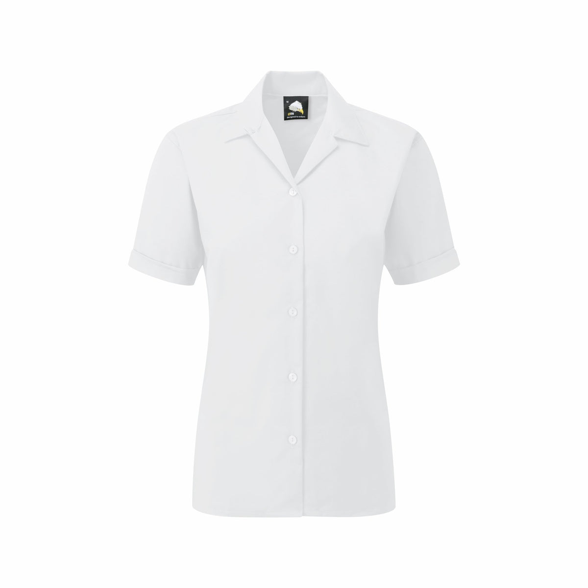 ØRN The Premium Oxford S/S Blouse – White – front