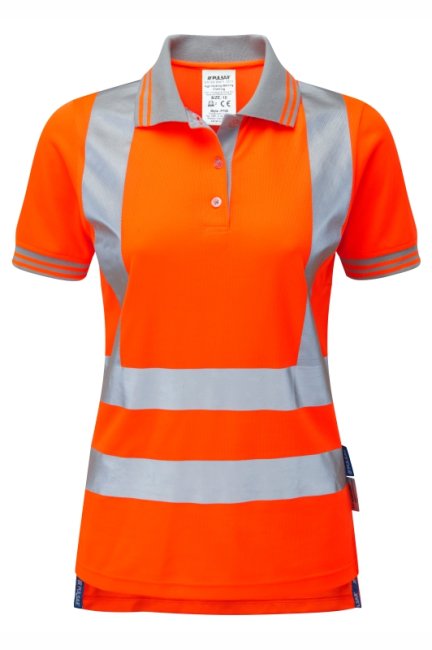 Pulsar Women's Short Sleeve Polo Shirt Orange, main product image
