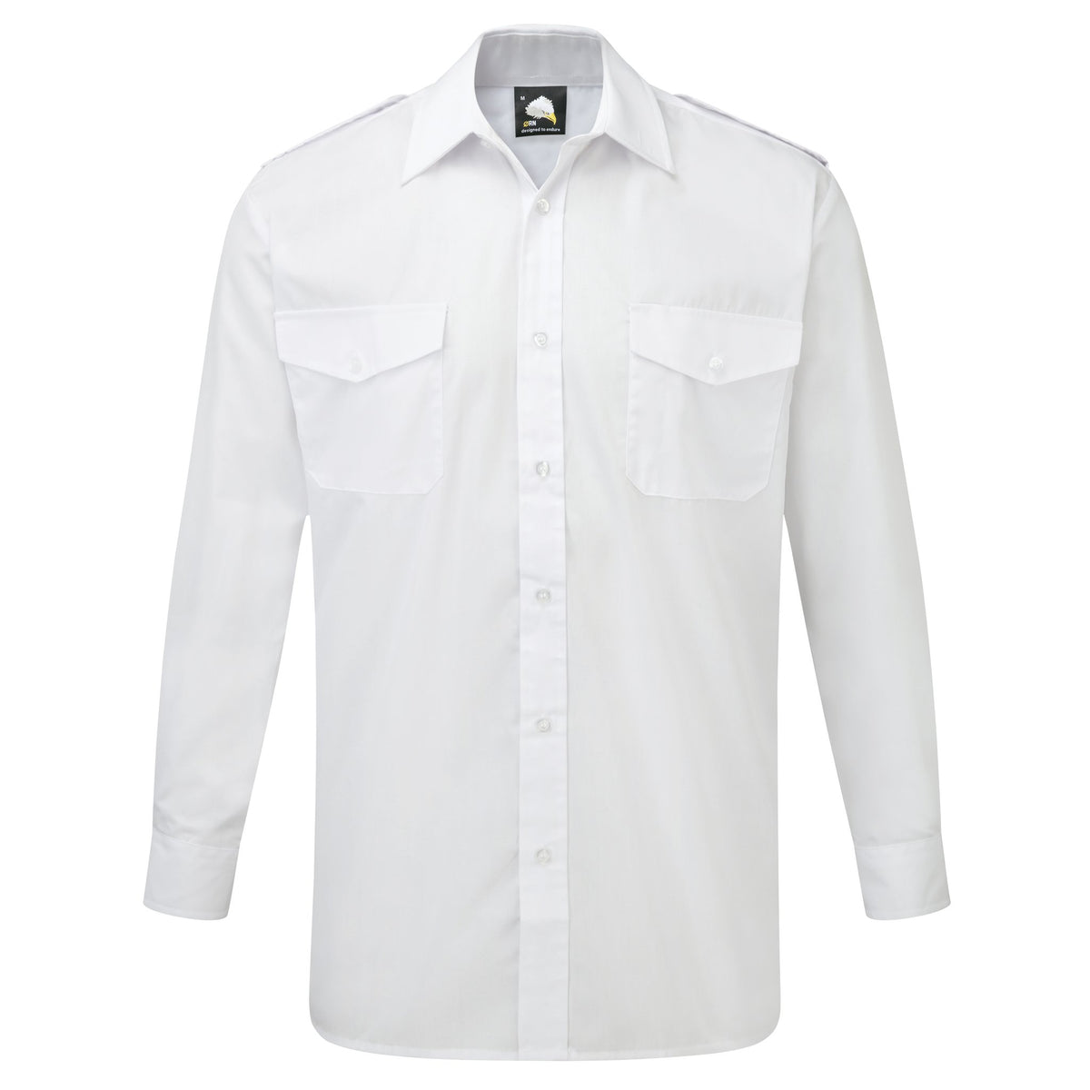 ØRN The Premium Pilot L/S Shirt – White – front
