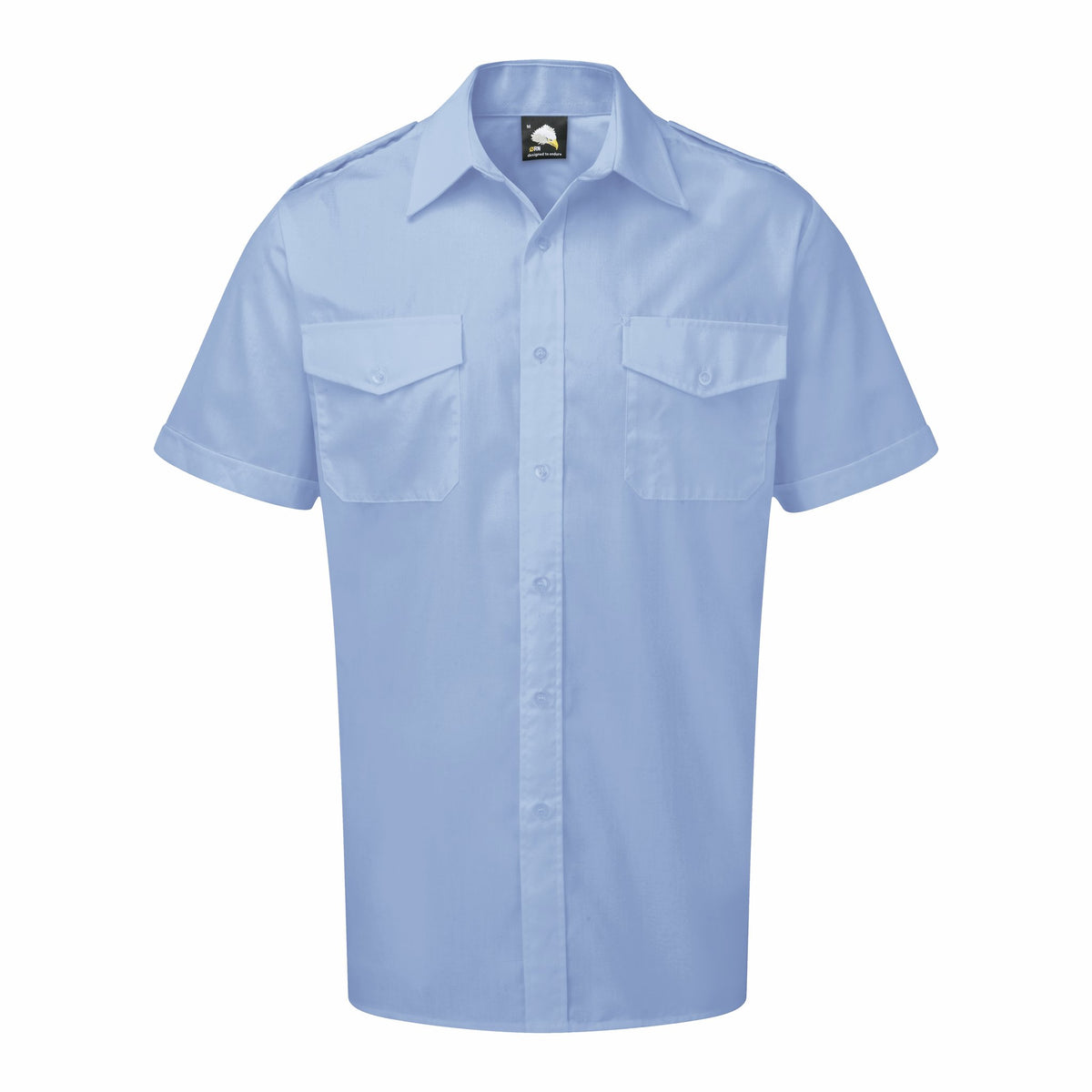 ØRN The Essential S/S Pilot Shirt – Sky – front