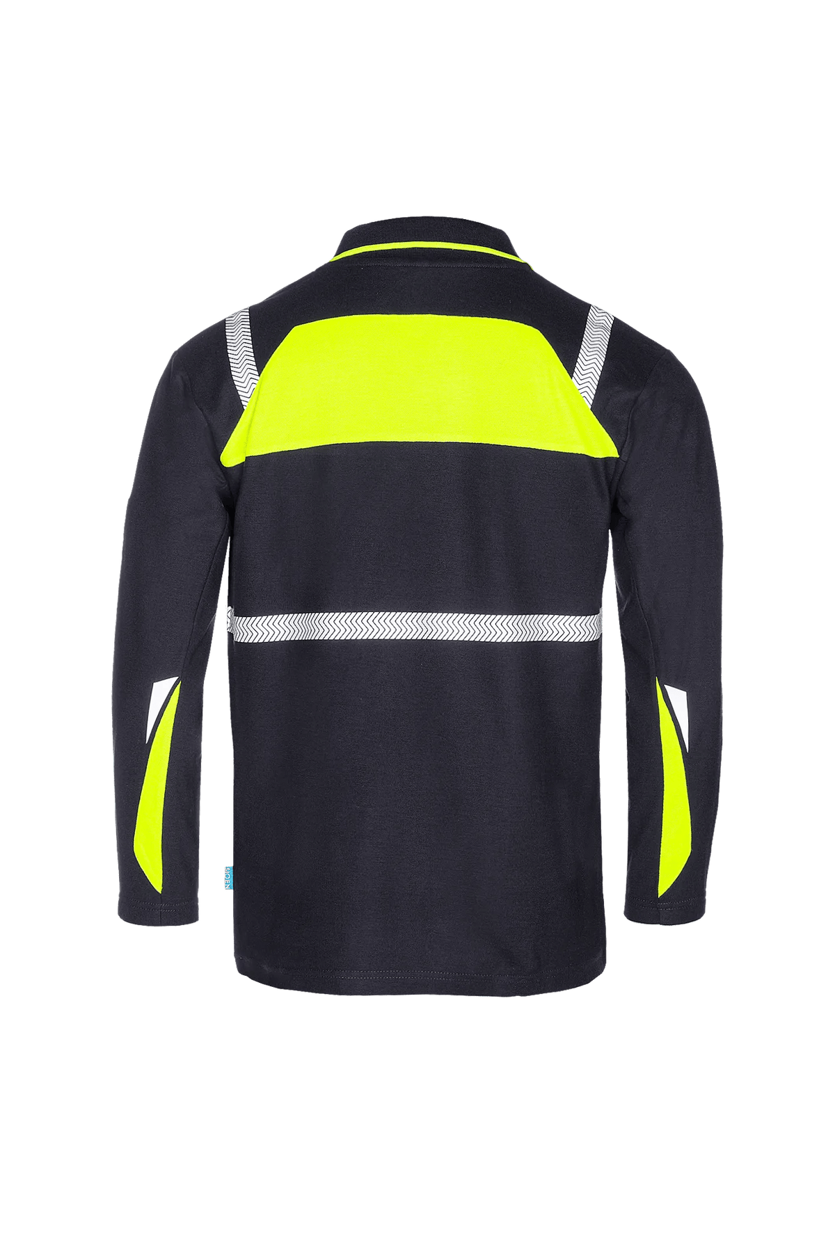 Sioen PRO Telfs in Navy blue/High-vis yellow, back view