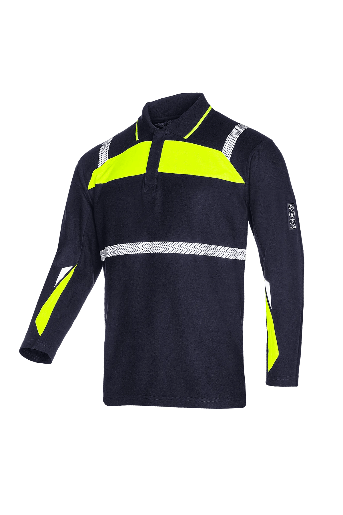 Sioen PRO Telfs in Navy blue/High-vis yellow, side view