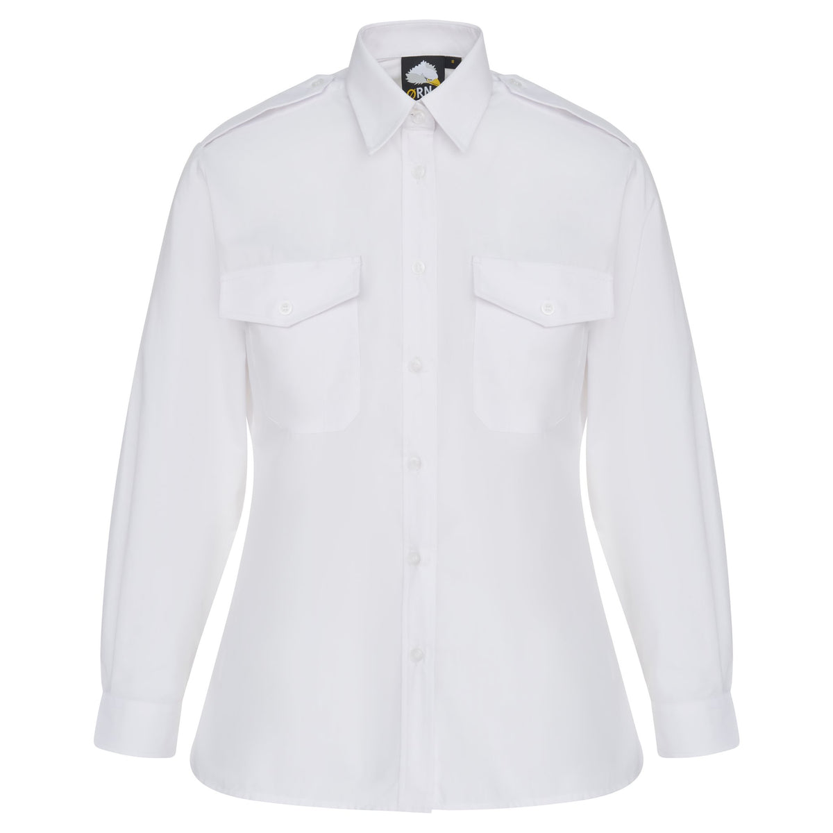 ØRN The Classic L/S Pilot Blouse – White – front
