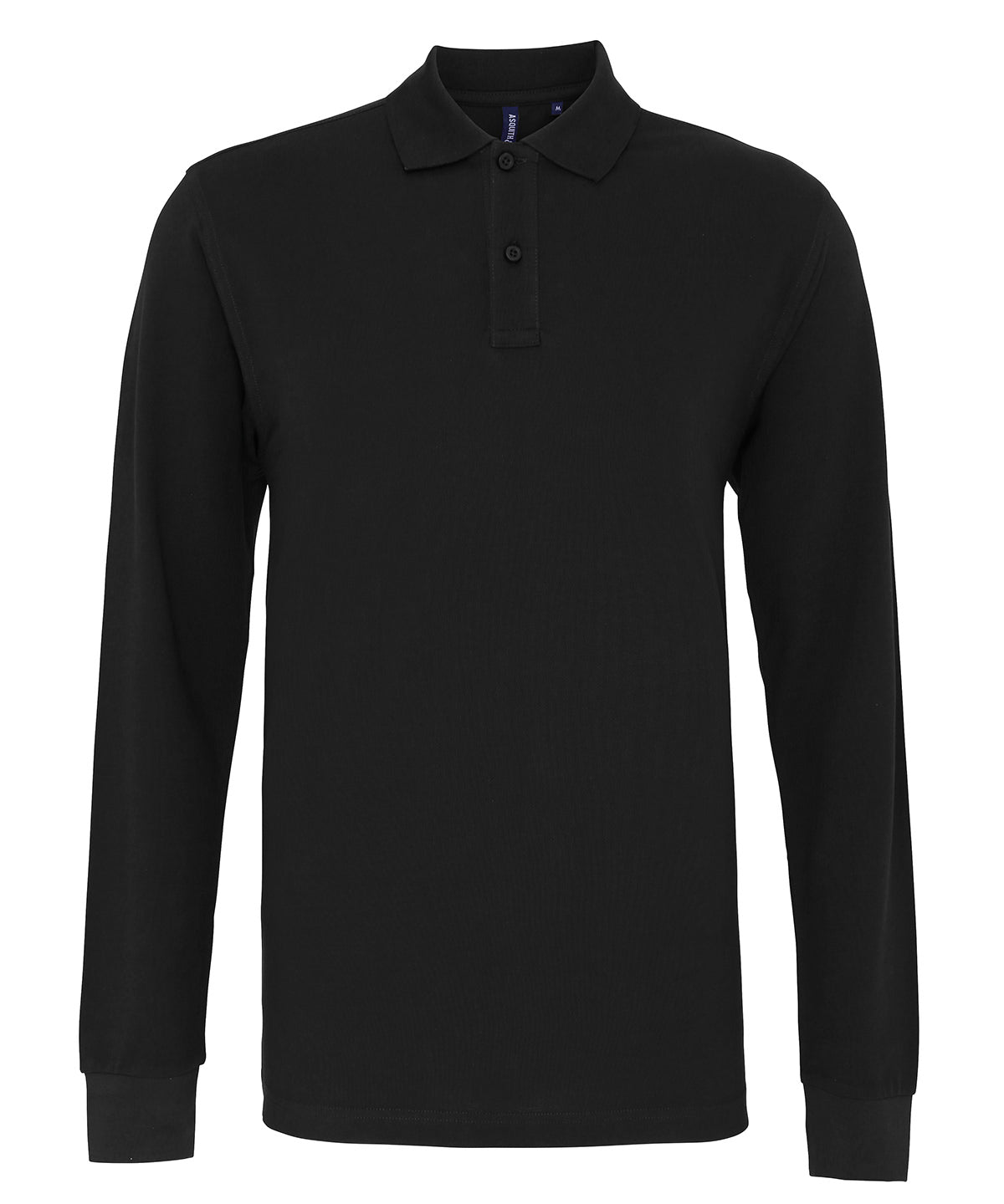 Asquith & Fox Men's classic fit long sleeved polo, image 3