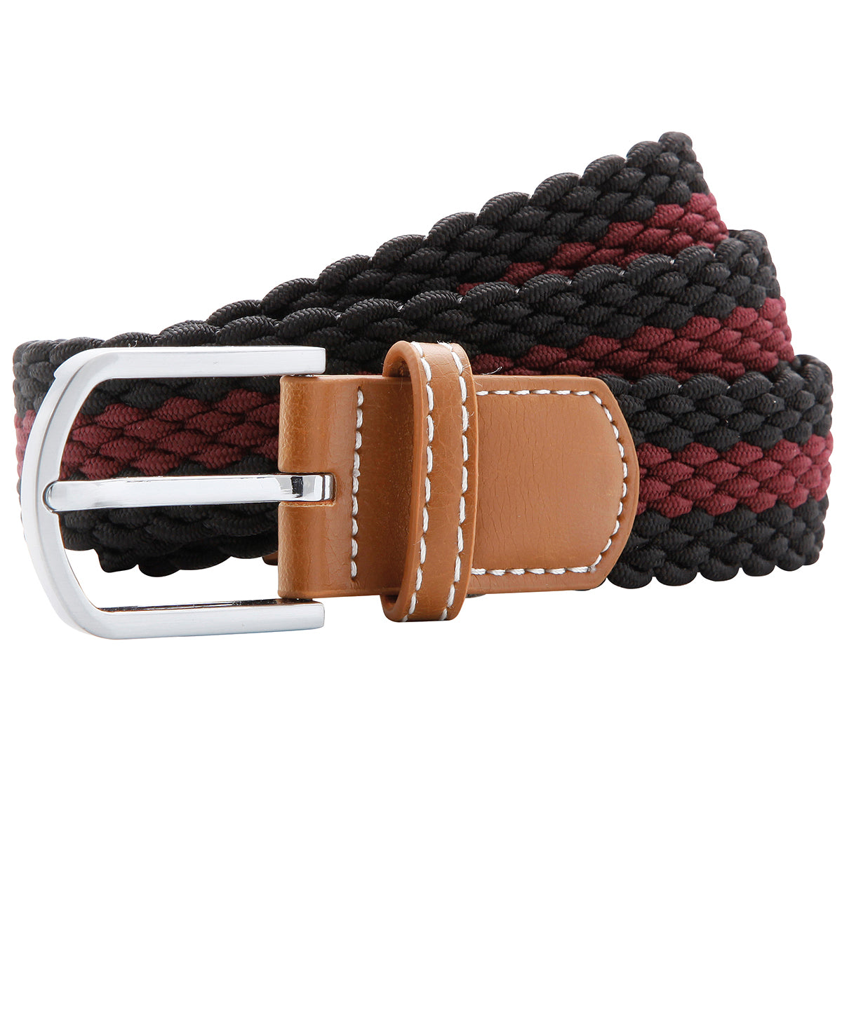 Asquith & Fox Two-colour stripe braid stretch belt, image 2
