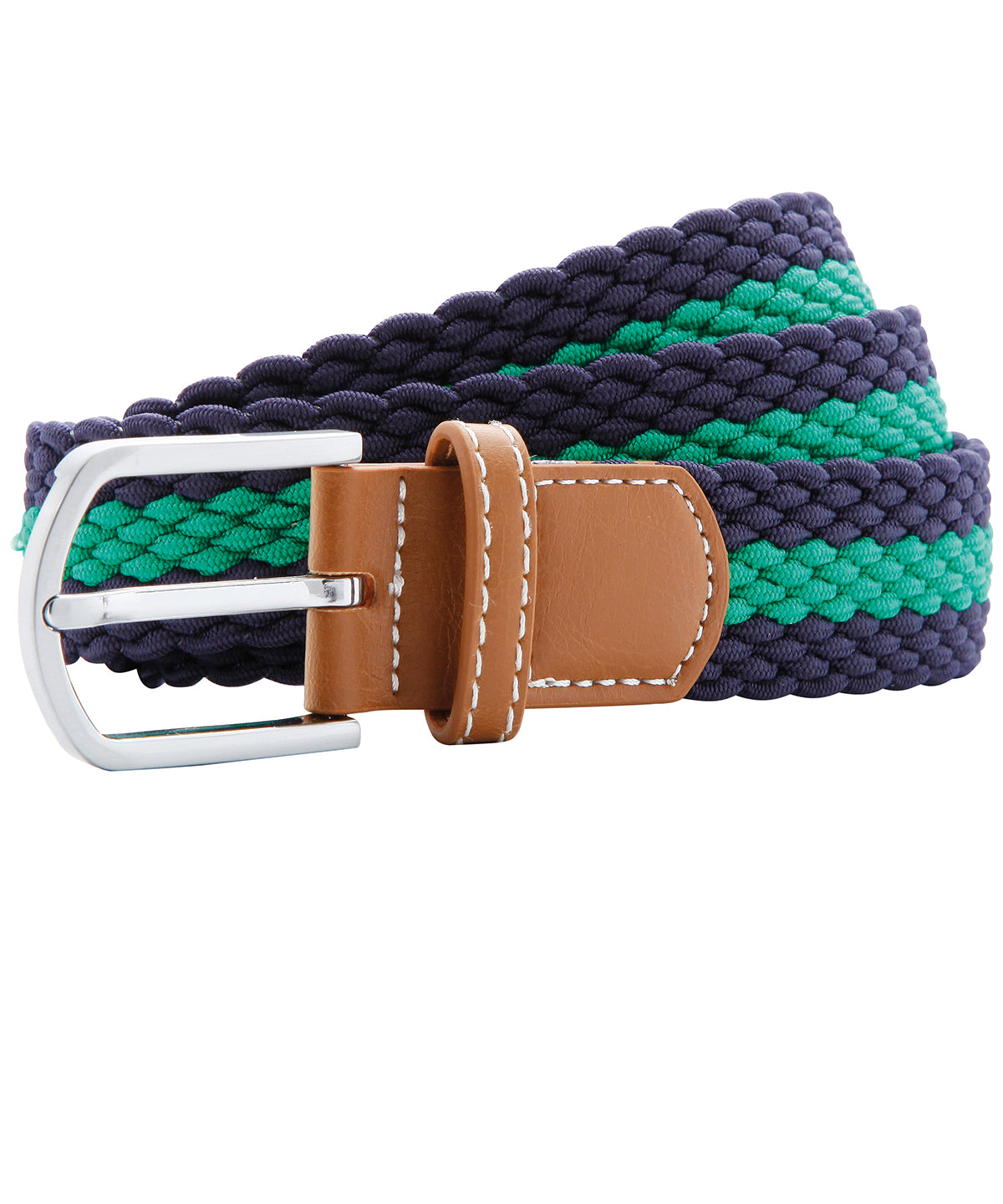Asquith & Fox Two-colour stripe braid stretch belt, image 4