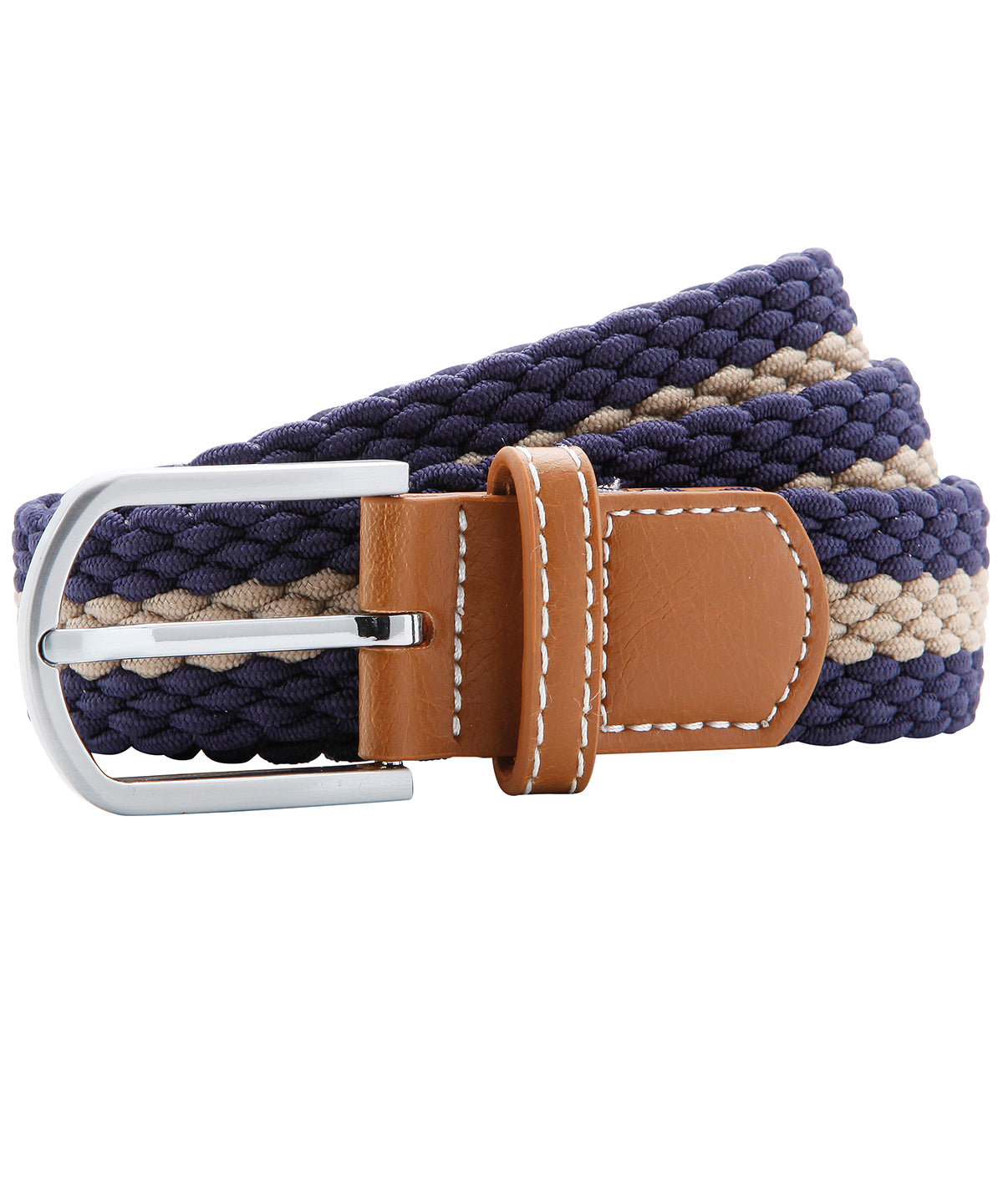Asquith & Fox Two-colour stripe braid stretch belt, image 5