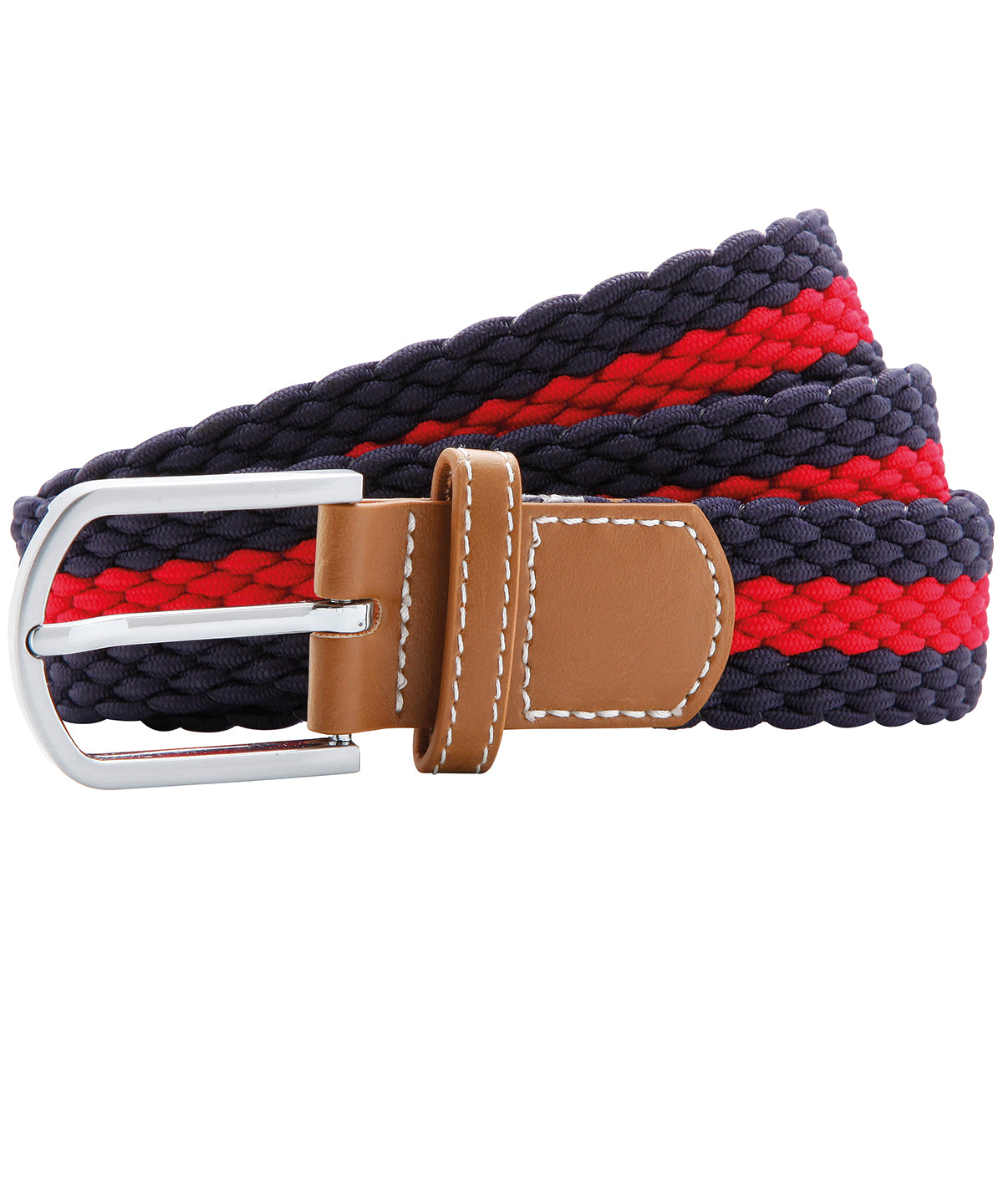 Asquith & Fox Two-colour stripe braid stretch belt, image 6