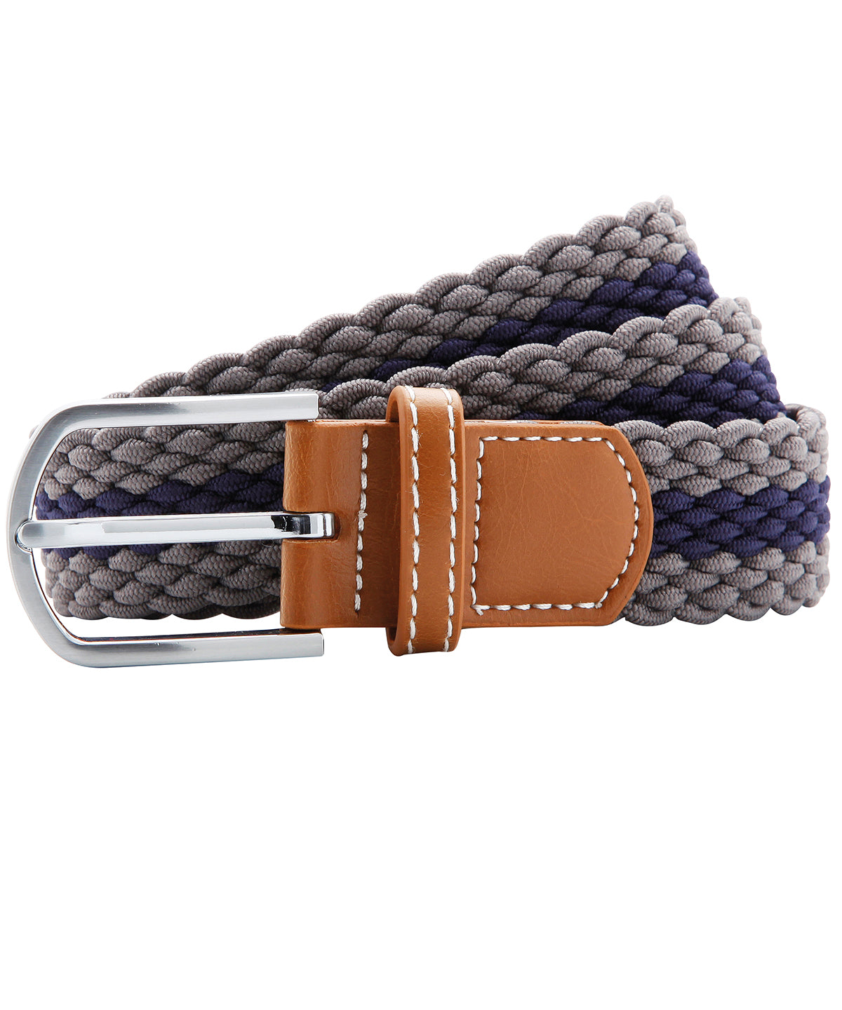 Asquith & Fox Two-colour stripe braid stretch belt, image 8