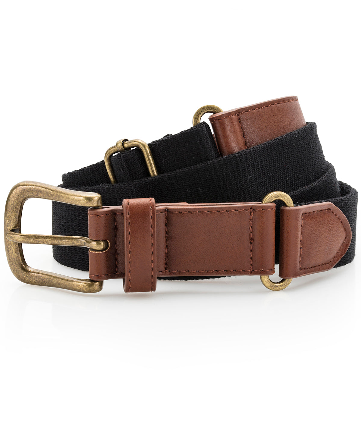 Asquith & Fox Faux leather and canvas belt, image 2