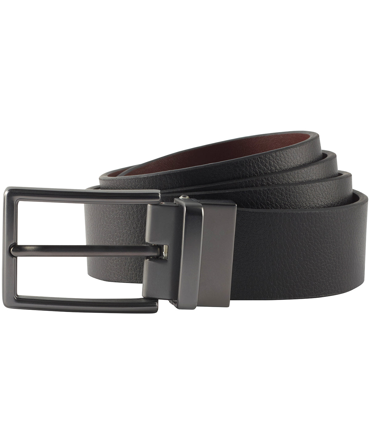 Asquith & Fox Men's two-way leather belt in Black/Brown, image 2