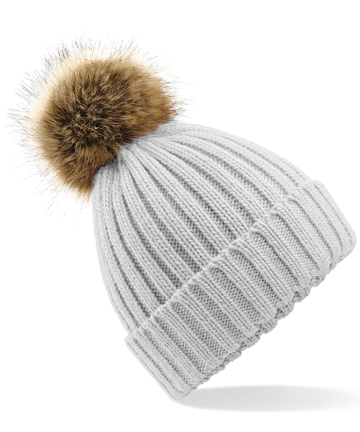 Beechfield Fur pop pom chunky beanie, image 5