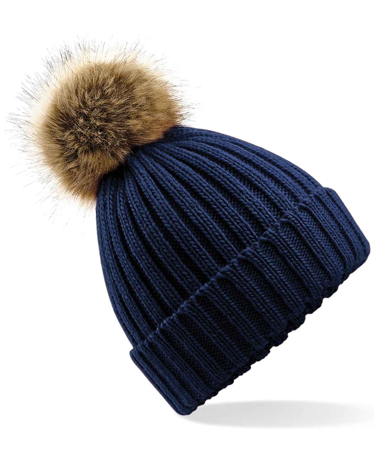 Beechfield Fur pop pom chunky beanie, image 6