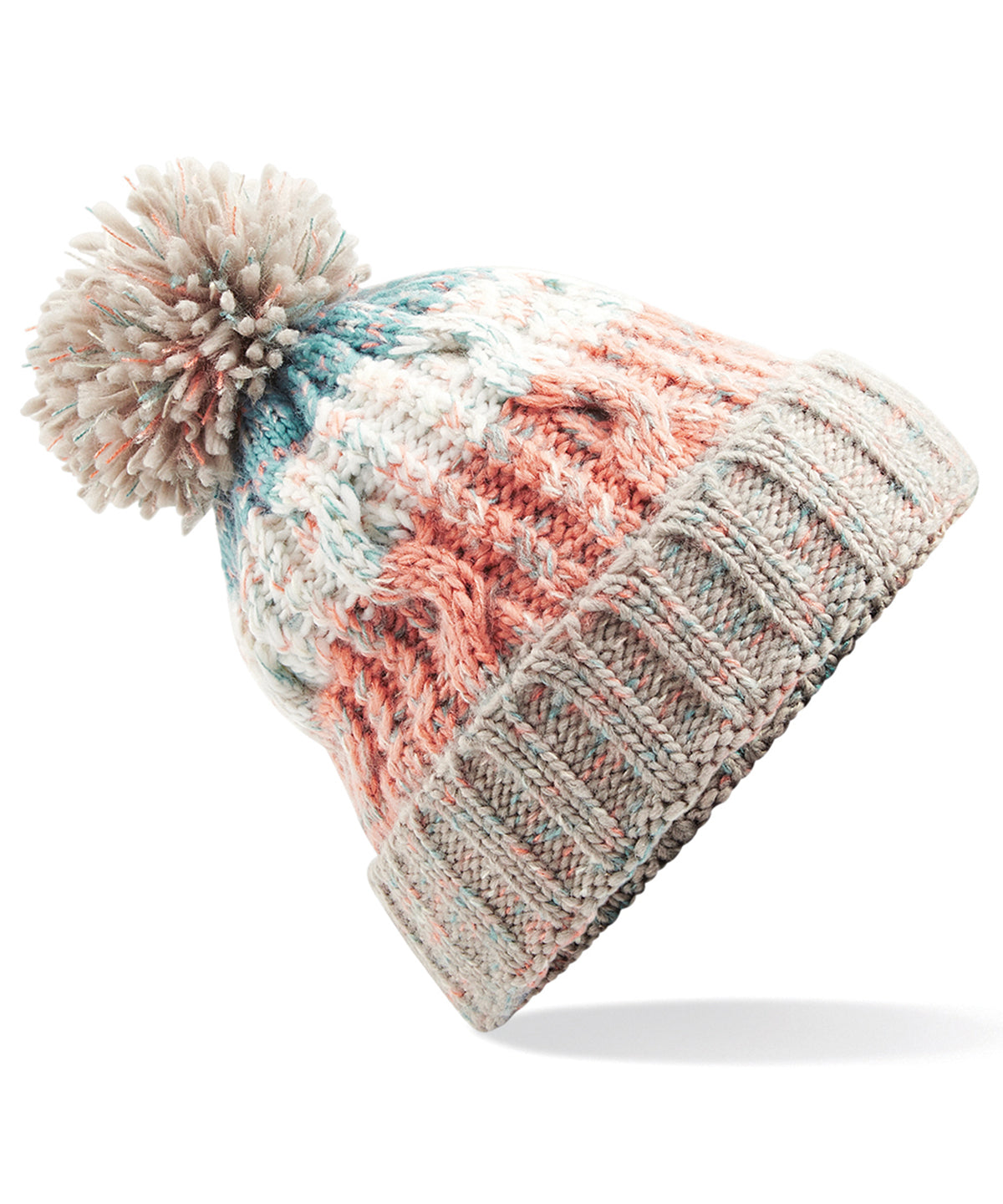Beechfield Corkscrew pom pom beanie, image 12