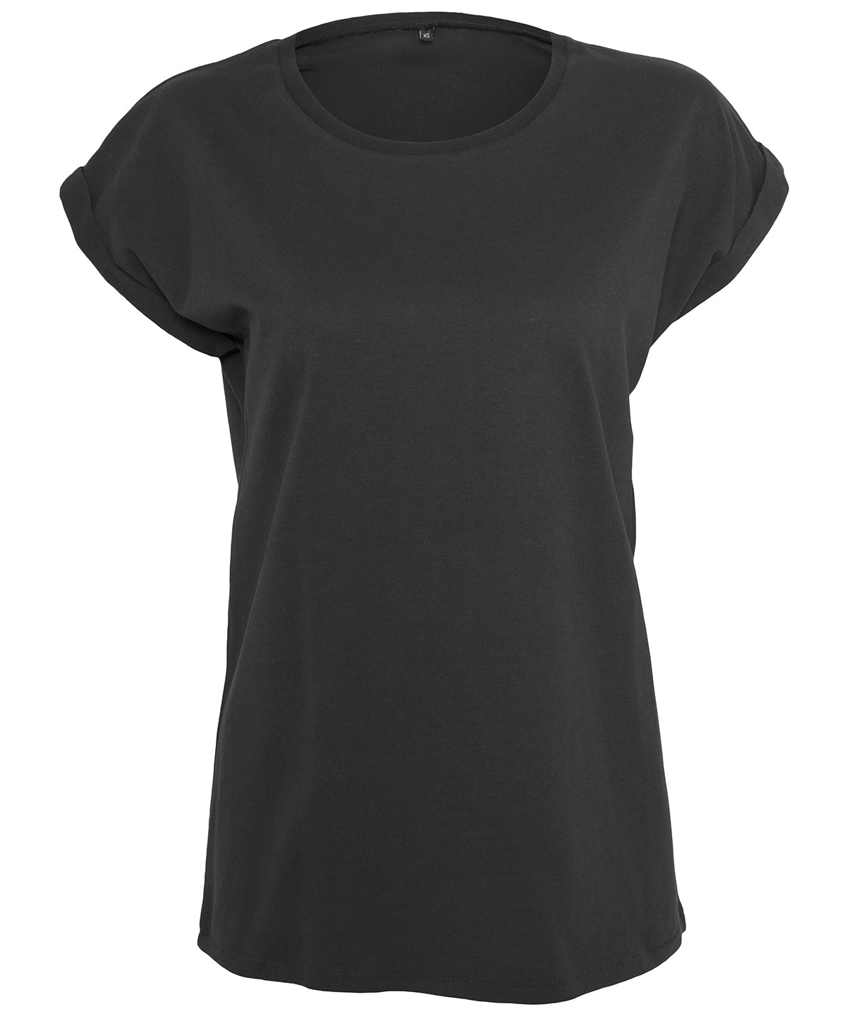 Build Your Brand Women's extended shoulder tee, image 3
