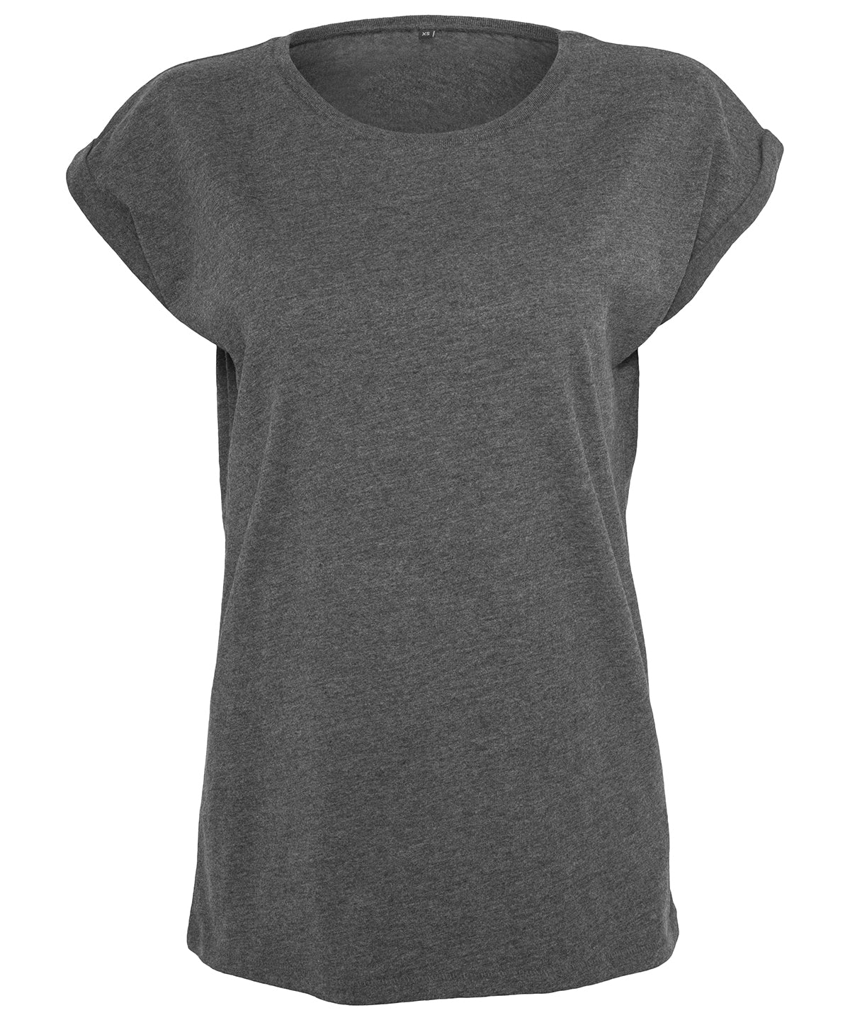 Build Your Brand Women's extended shoulder tee, image 4