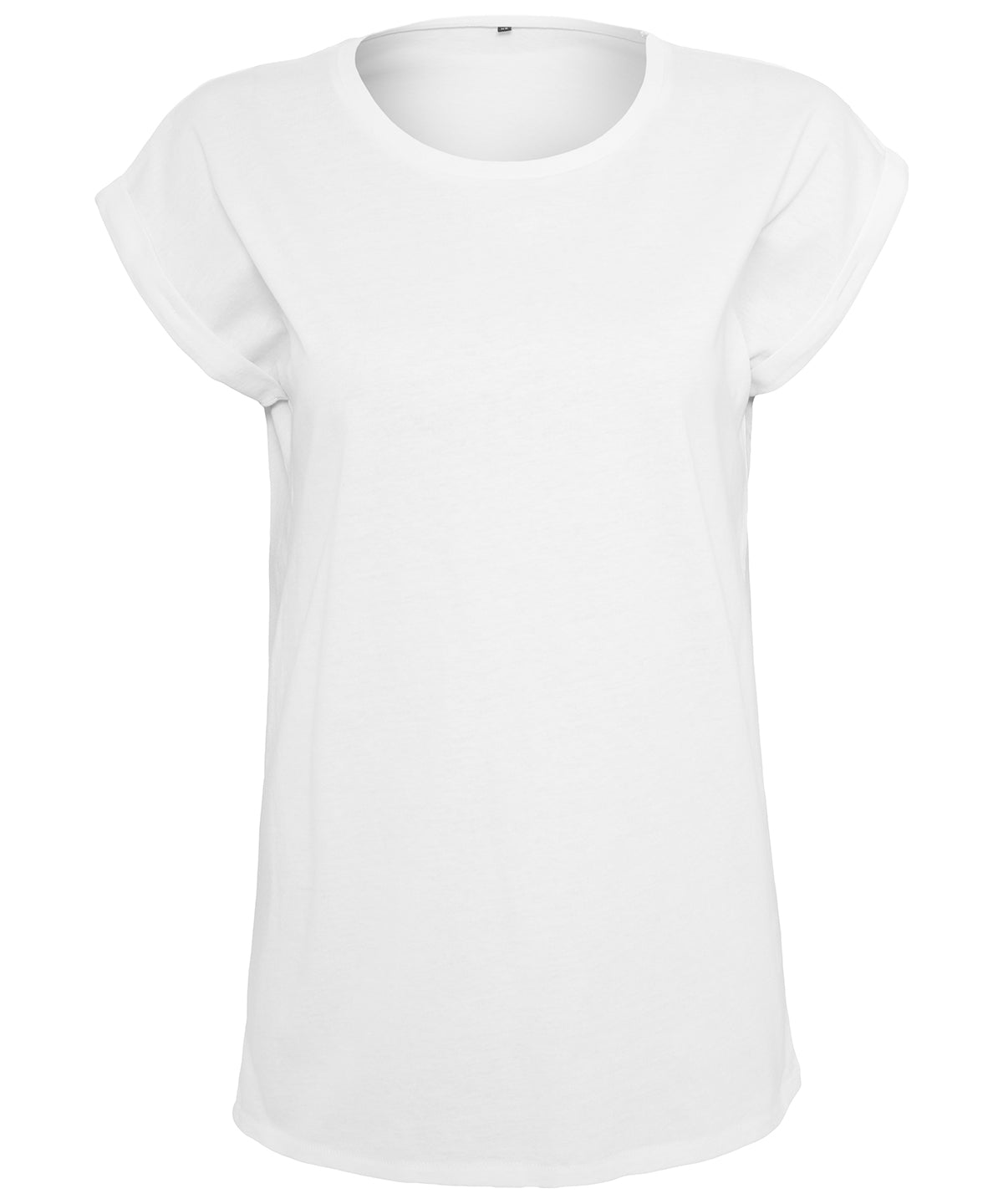 Build Your Brand Women's extended shoulder tee, image 31