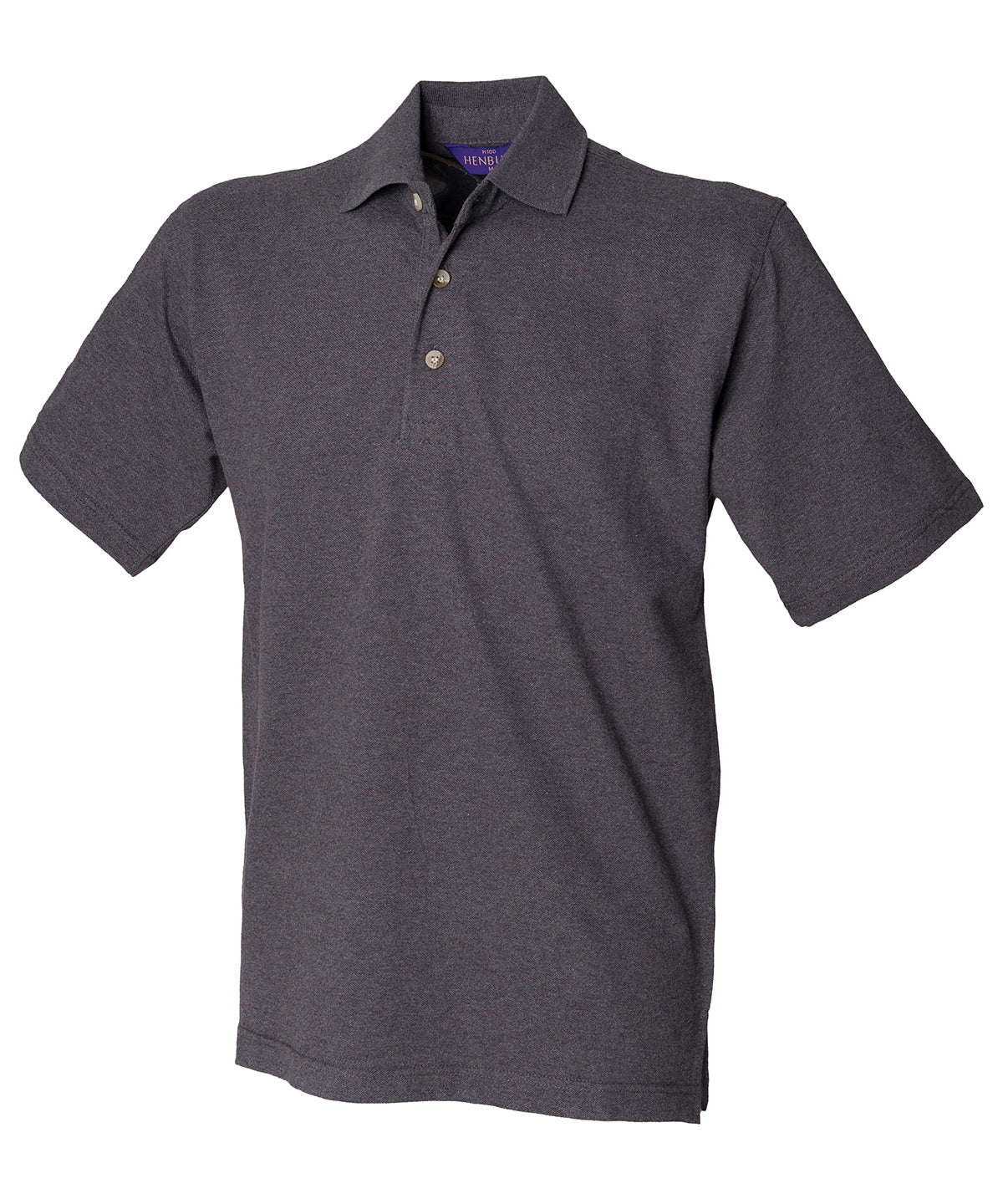 Henbury Classic cotton piqué polo with stand-up collar, image 3