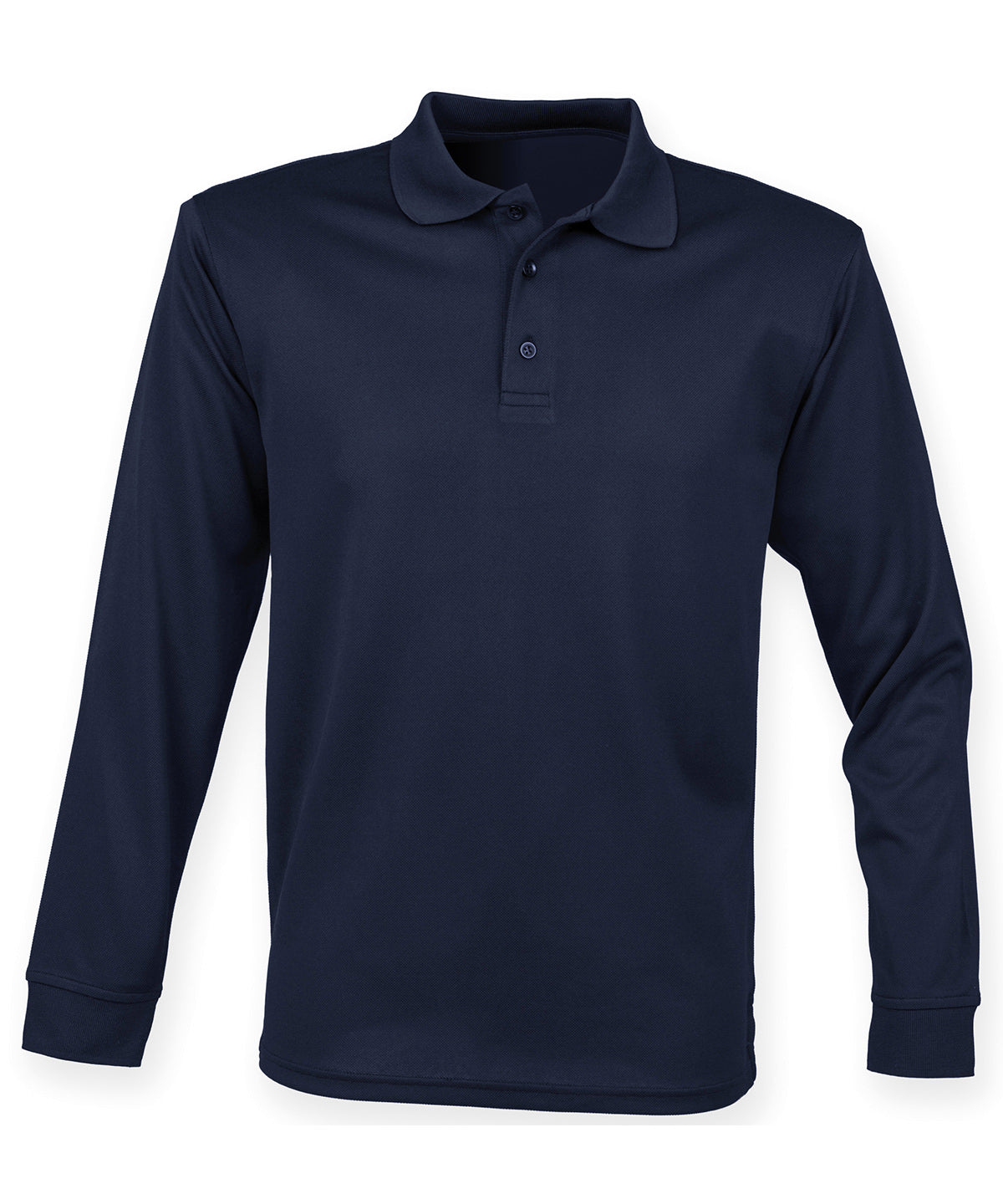 Henbury Long sleeve Coolplus polo shirt, image 4