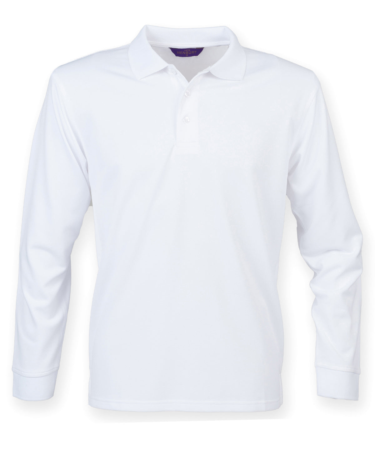 Henbury Long sleeve Coolplus polo shirt, image 6