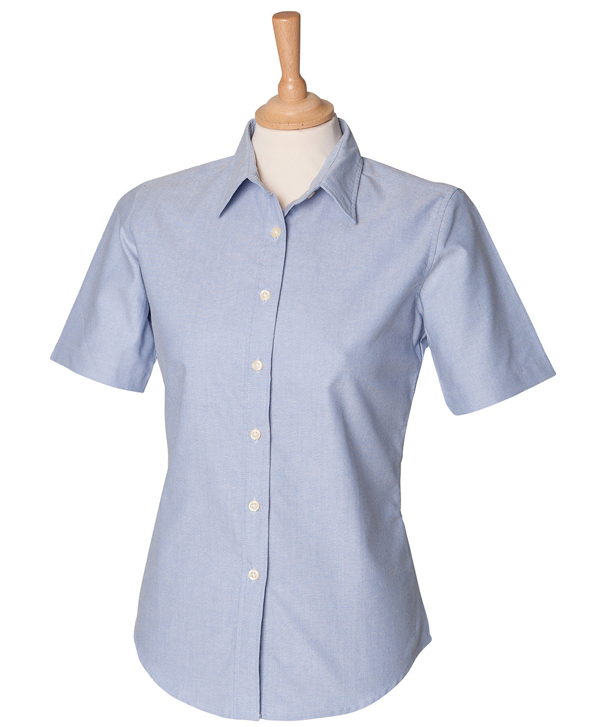 Henbury Women's short sleeve classic Oxford shirt, image 2