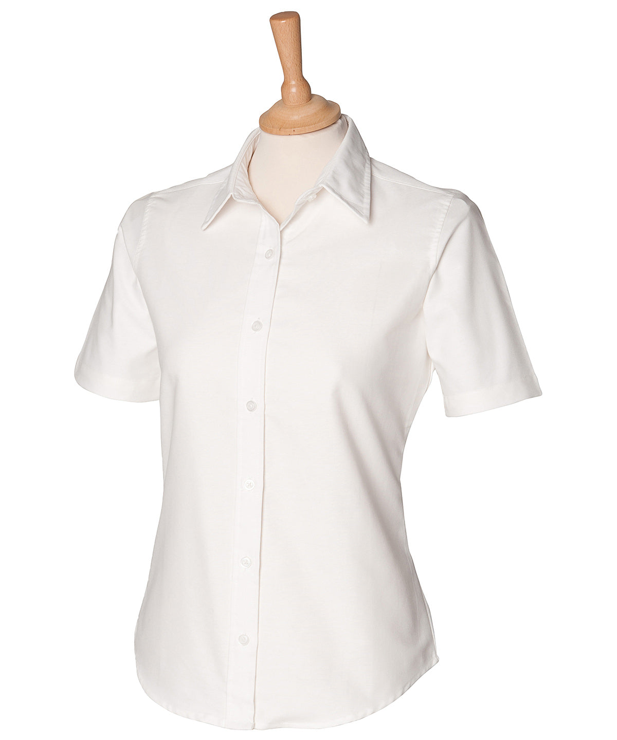 Henbury Women's short sleeve classic Oxford shirt, image 3