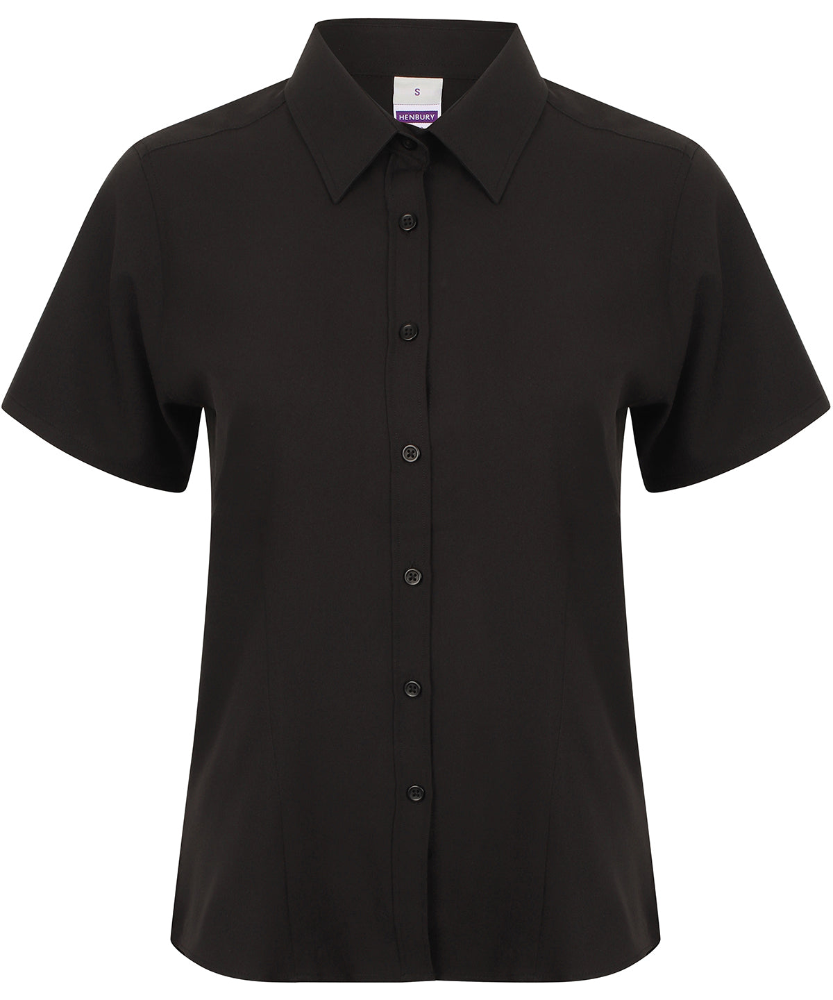 Henbury Women's wicking antibacterial short sleeve shirt, image 2