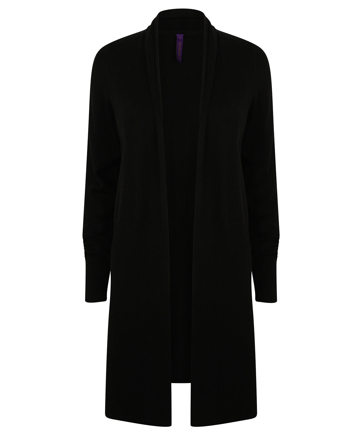 Henbury Women's longline open cardigan, image 2
