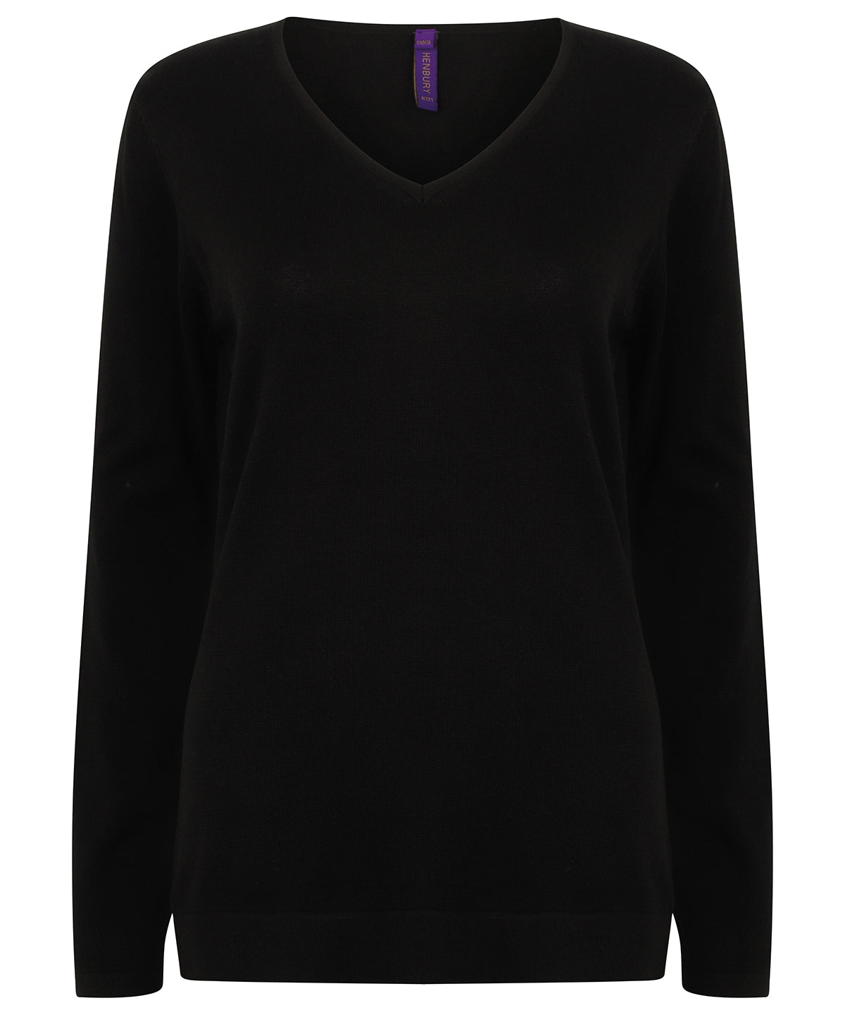 Henbury Women's 12 gauge v-neck jumper, main product image