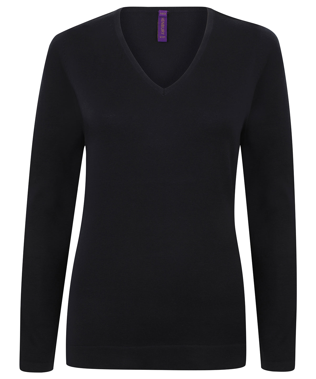 Henbury Women's 12 gauge v-neck jumper, image 3