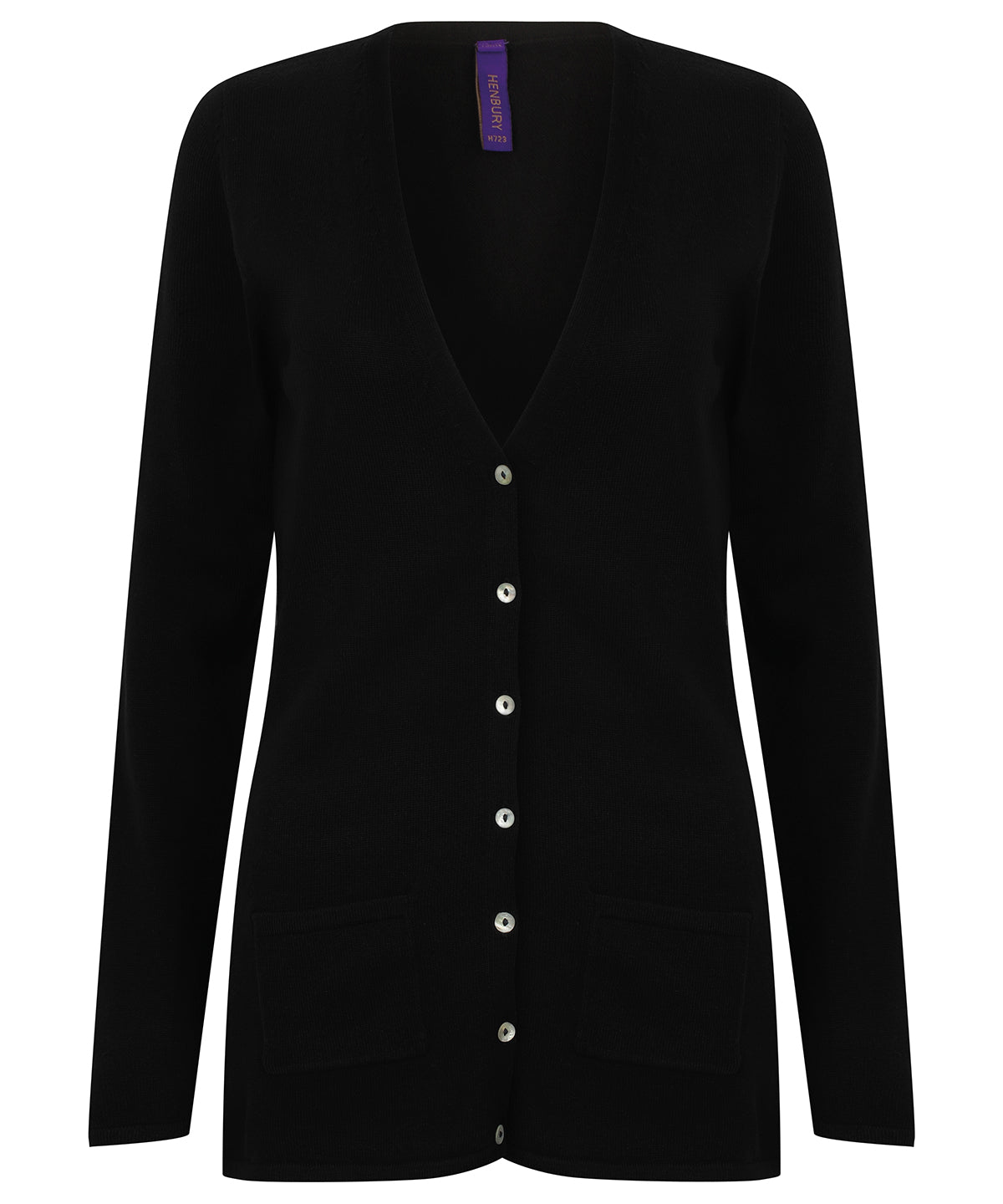 Henbury Women's v-button cardigan, main product image