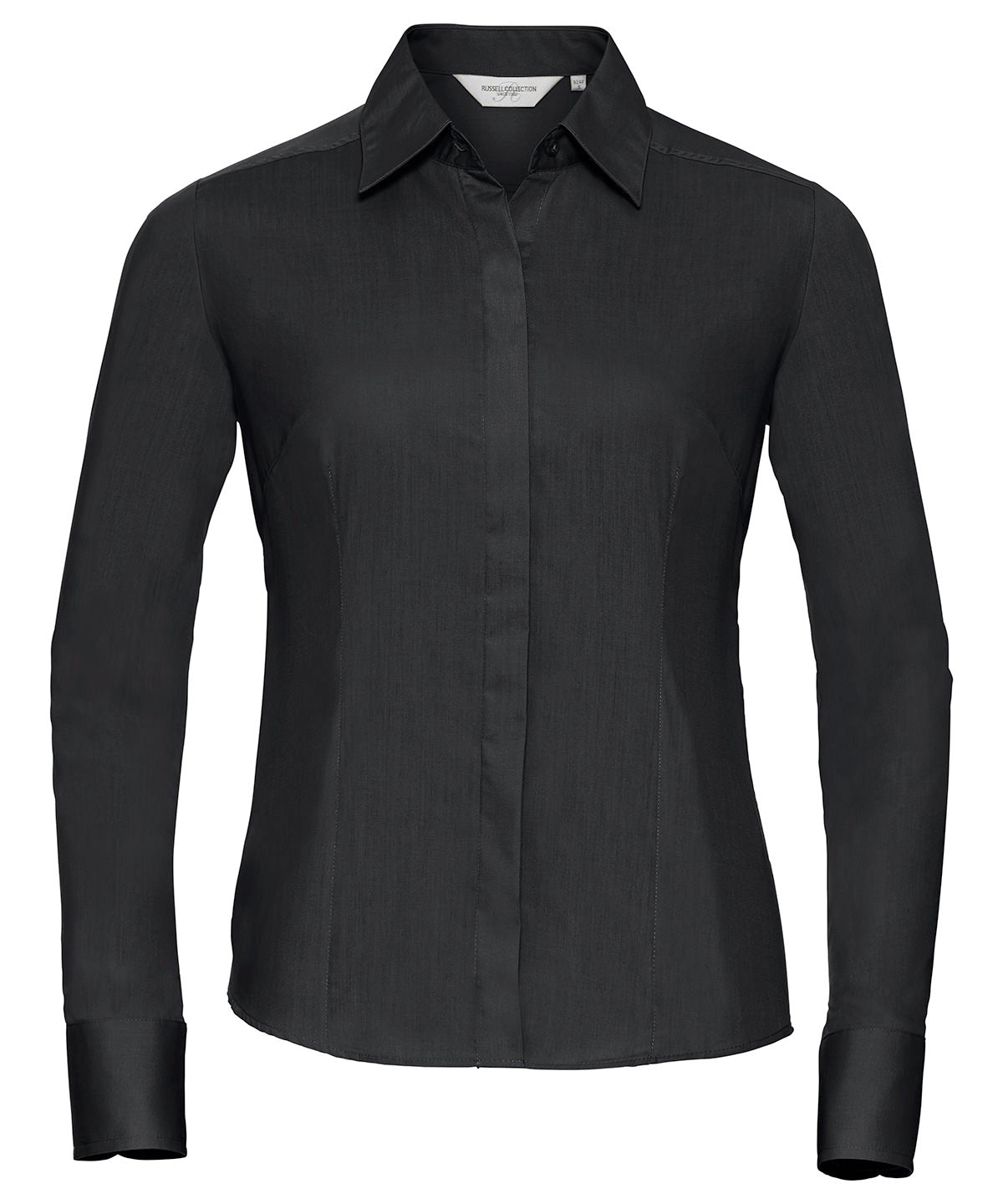 Russell Athletic Collection Women's long sleeve polycotton easycare fitted poplin shirt, image 2