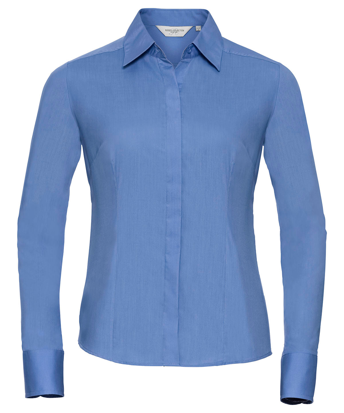 Russell Athletic Collection Women's long sleeve polycotton easycare fitted poplin shirt, image 4