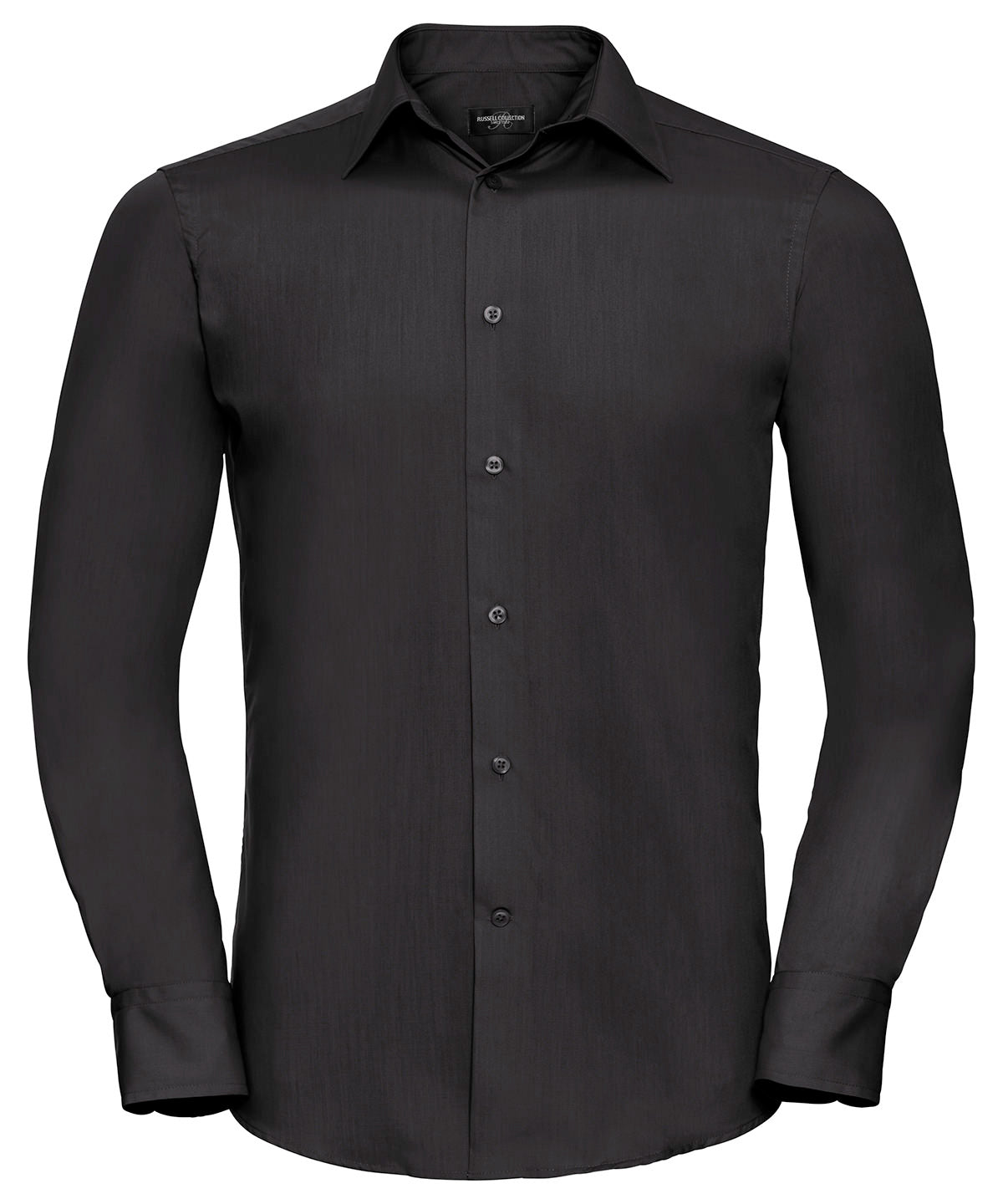 Russell Athletic Collection Long sleeve polycotton easycare fitted poplin shirt, image 2